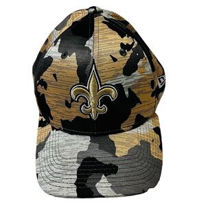 2/$30 NFL New Orleans Saints Camo Hat Baseball Cap | Gold Gray | Men’s M/L